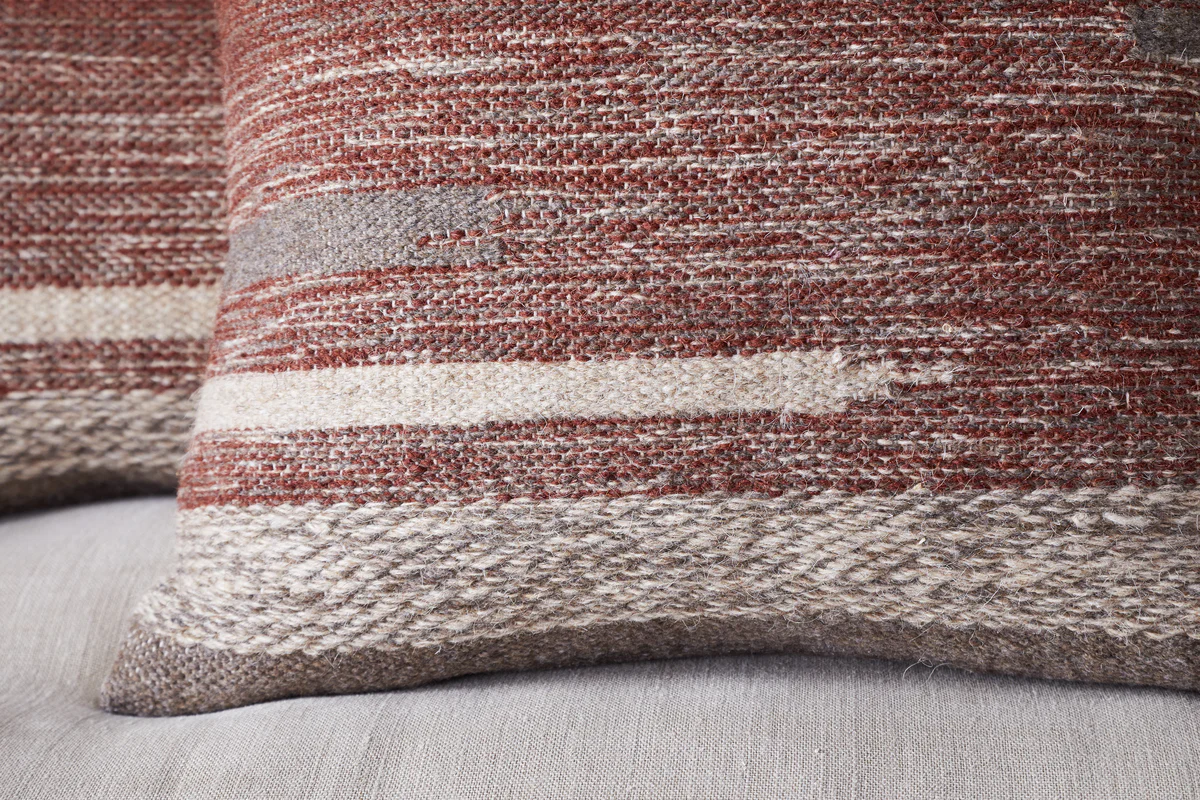 Aakash Wool Cushion Cover - Rust - Image 5