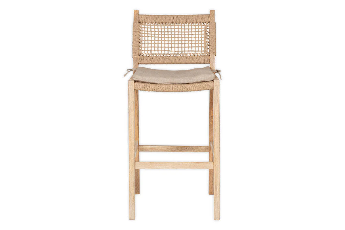 Aamani Mango Wood & Cord Counter Chair - Natural - Image 10
