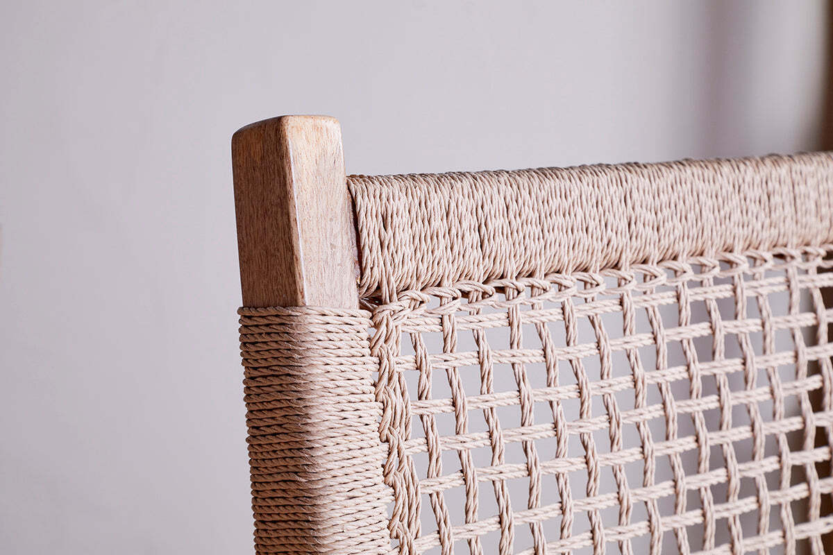 Aamani Mango Wood & Cord Counter Chair - Natural - Image 8