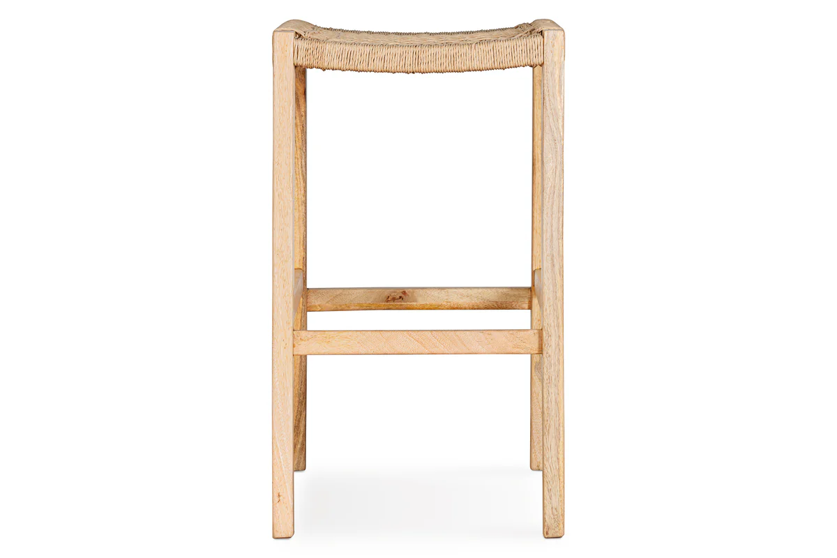 Aamani Mango Wood & Cord Counter Stool - Natural - Image 7