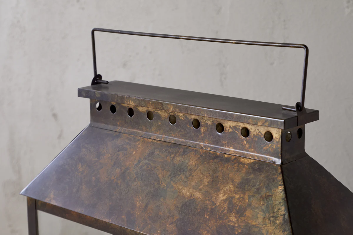Akoko Wide Lantern - Brown Patina - Image 6