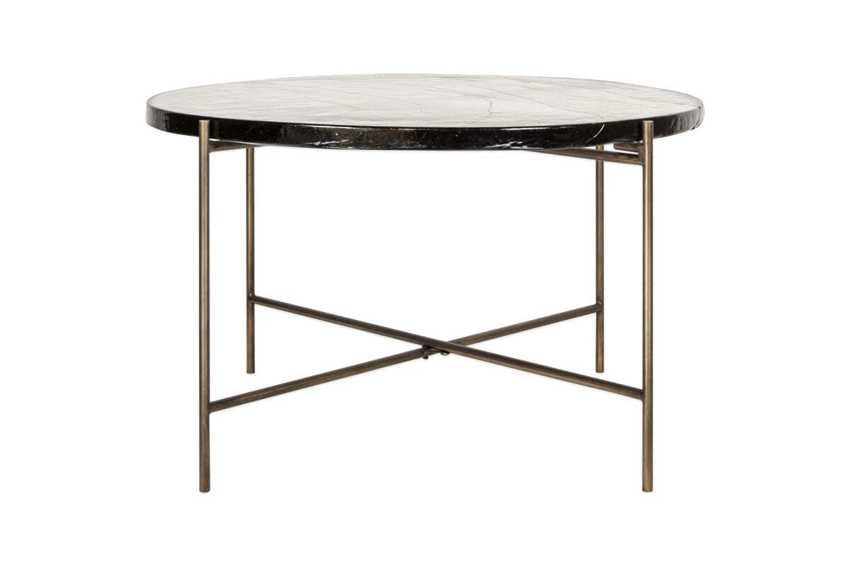 Aluva Glass Coffee Table - Clear & Antique Brass - Image 4