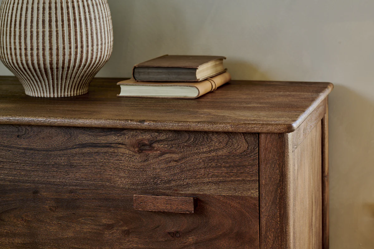 Anbu Acacia Chest of Drawers - Washed Walnut - Image 3