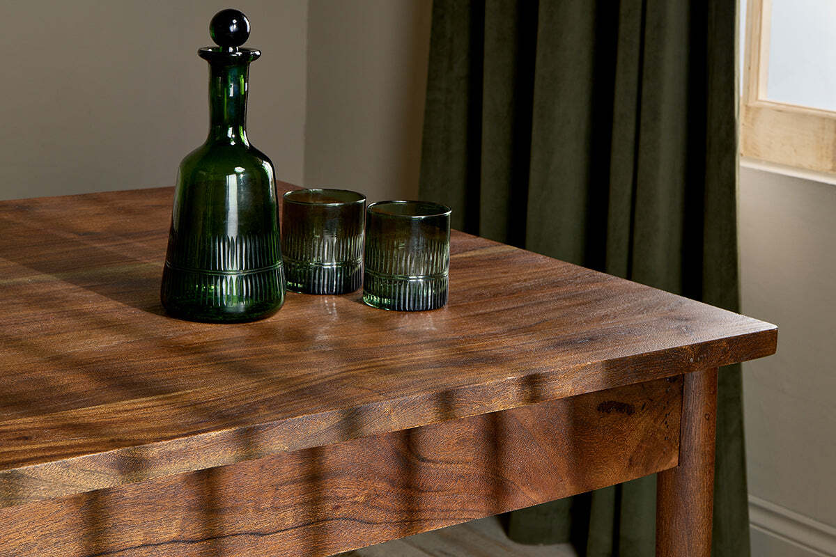 Anbu Acacia Dining Table - Washed Walnut - Image 6