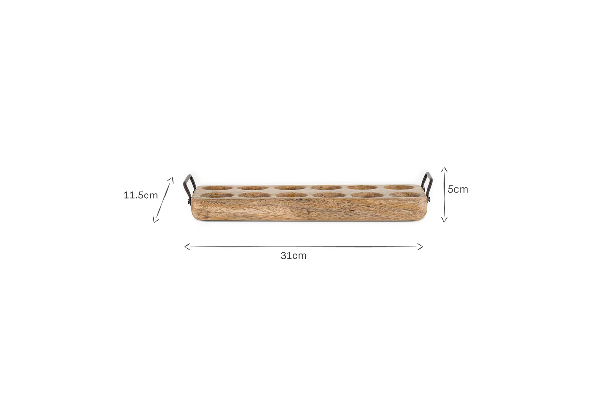 Anda Mango Wood Egg Holder - Natural - Image 4