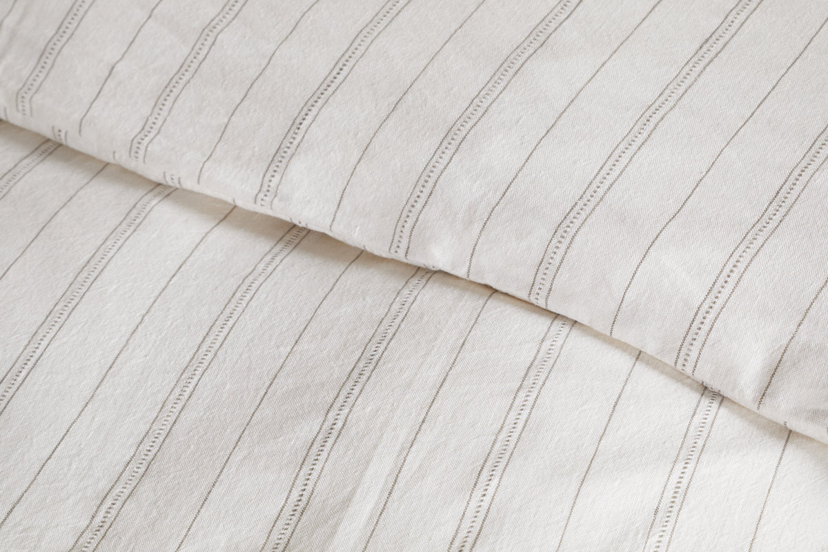 Anta Hemp & Cotton Duvet Cover - Sage Green - Image 4