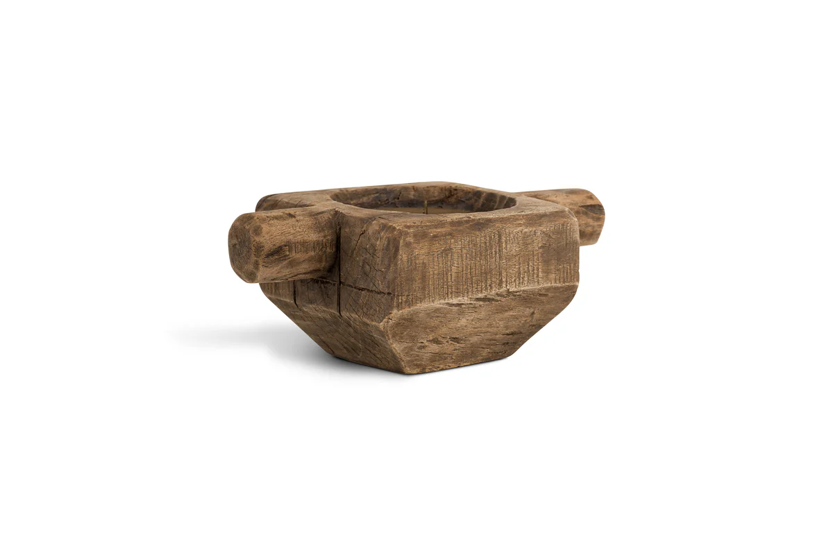 Apu Reclaimed Wood Traditional Candle Holder - Natural - Image 7