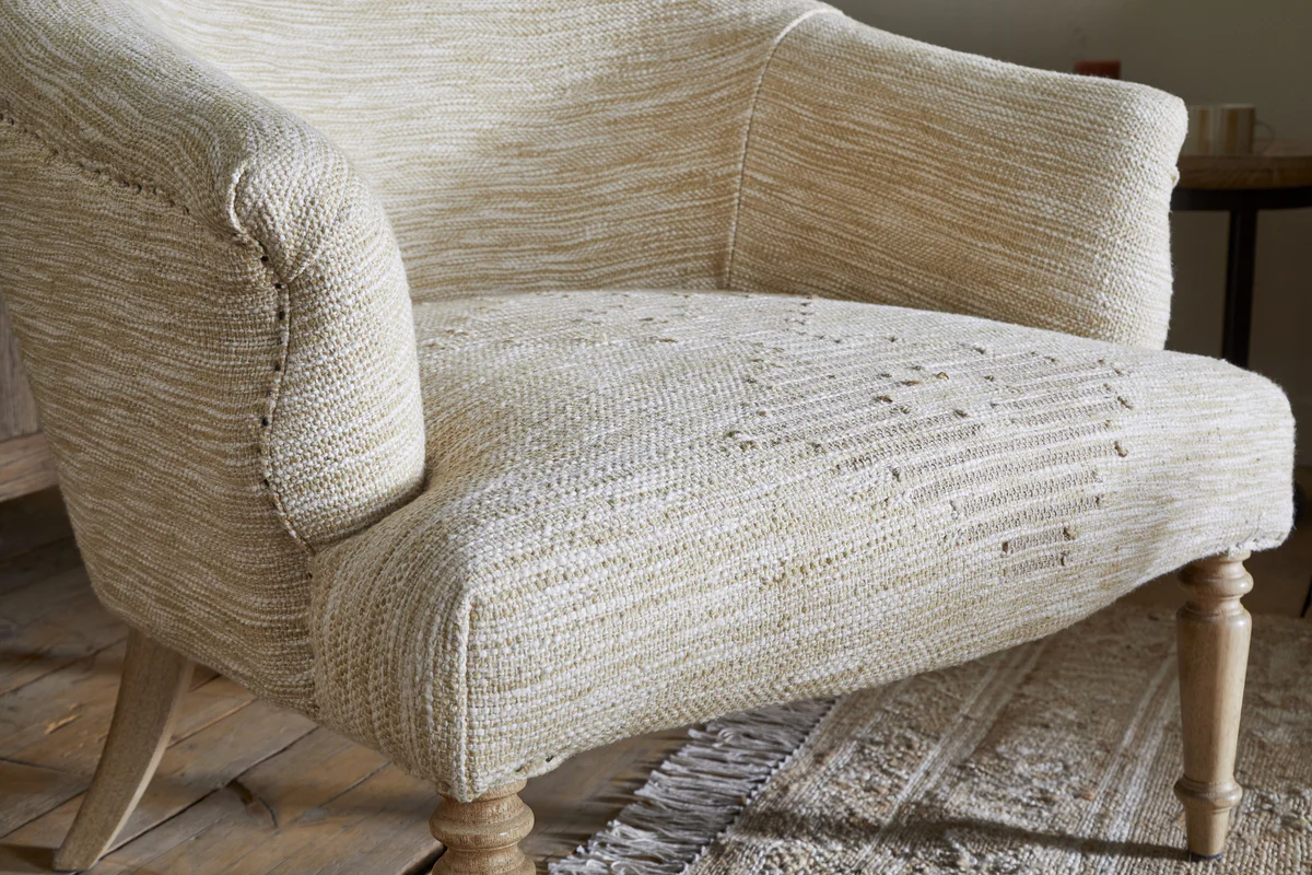 Aranya Cotton & Jute Occasional Chair - Natural - Image 7