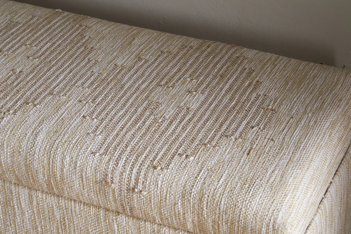 Aranya Cotton & Jute Upholstered Storage Bench - Natural - Image 8