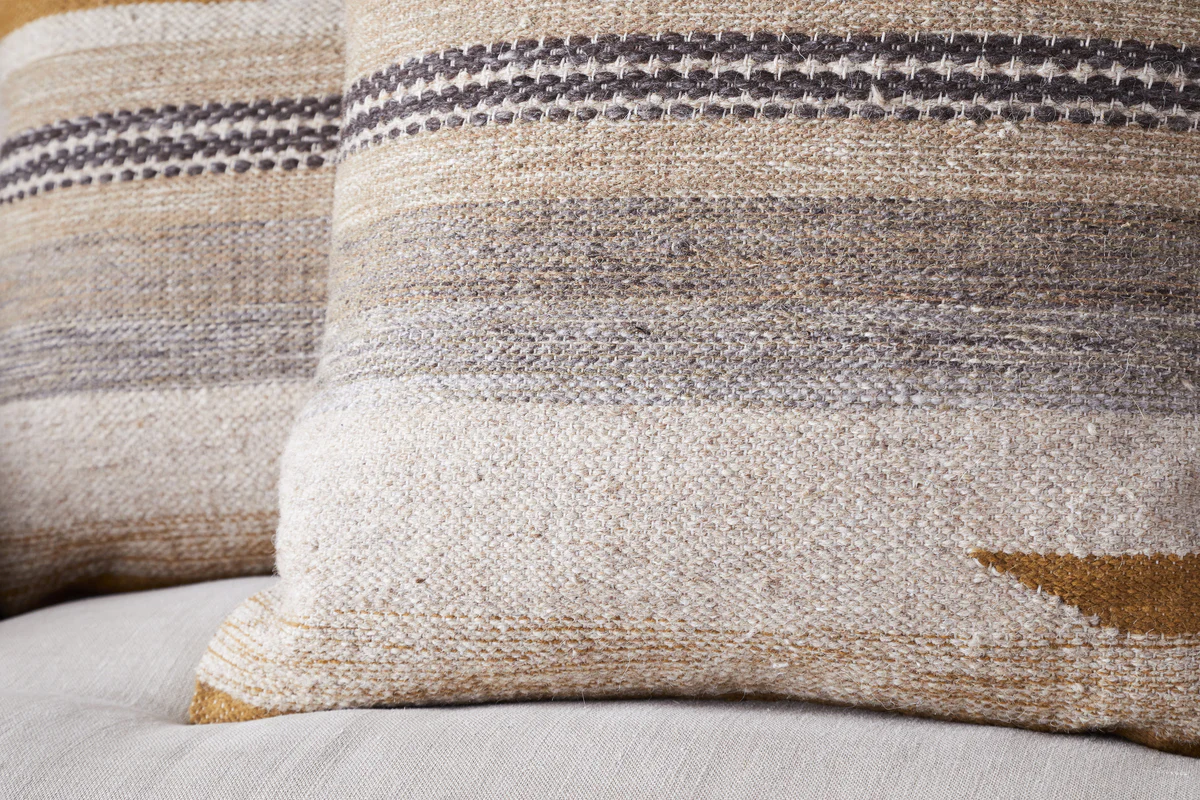 Aravali Wool Cushion Cover - Ochre - Image 5