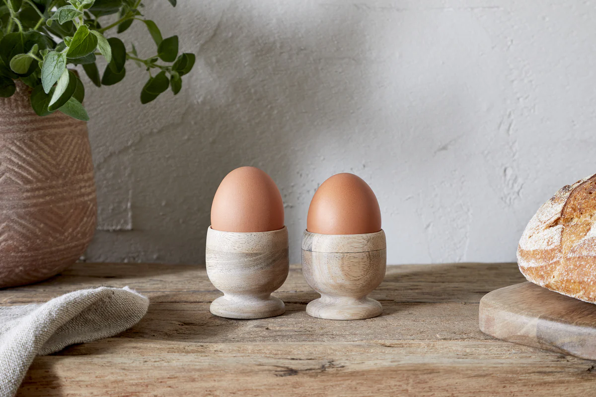 Awa Wooden Egg Cup - Natural - (Set of 2)