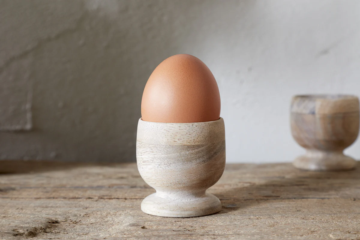 Awa Wooden Egg Cup - Natural - (Set of 2) - Image 5