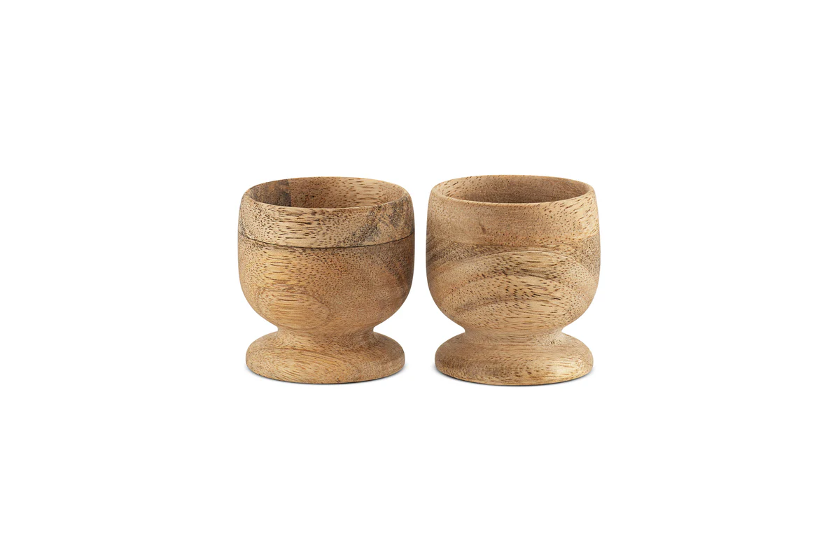 Awa Wooden Egg Cup - Natural - (Set of 2) - Image 7
