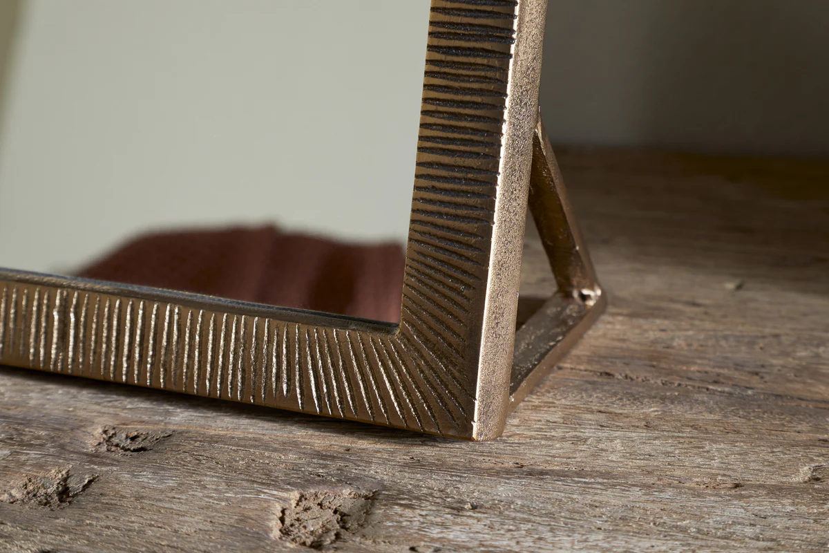 Baja Standing Mirror - Antique Brass - Image 4