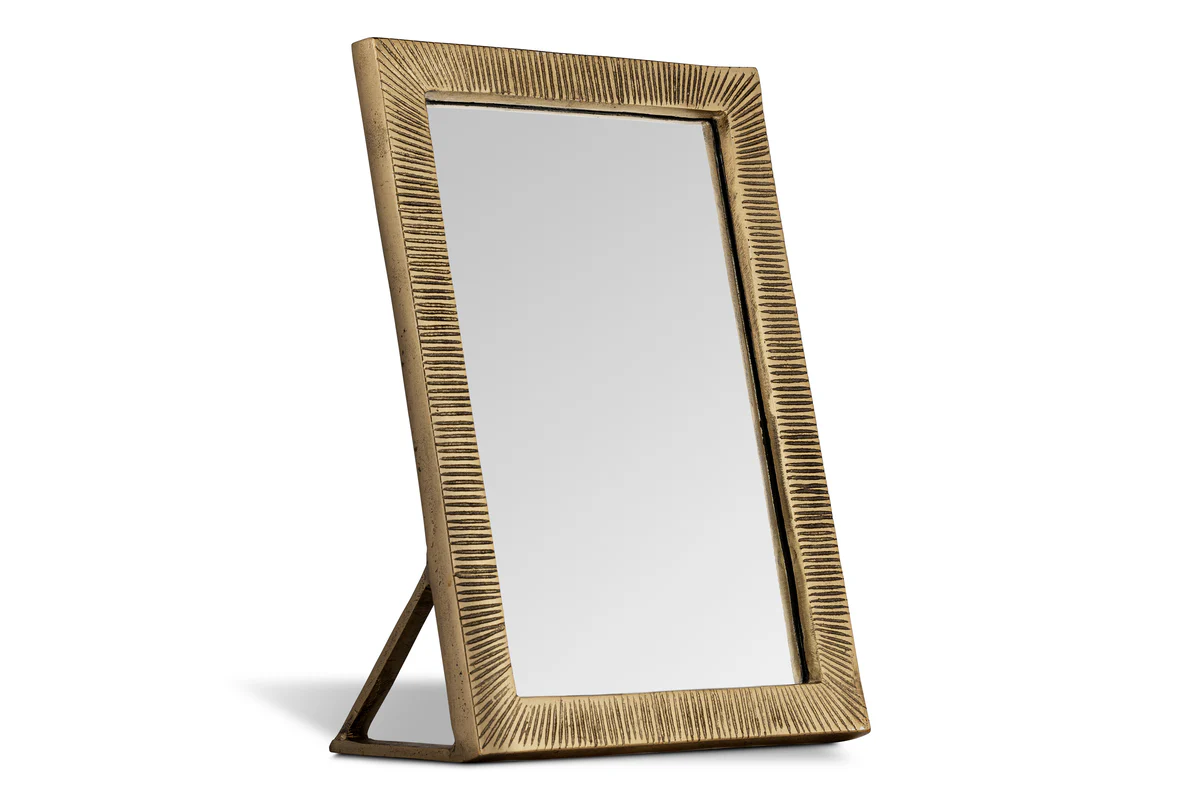 Baja Standing Mirror - Antique Brass - Image 6