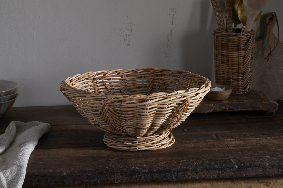 Bersama Rattan Fruit Bowl - Natural - Image 3