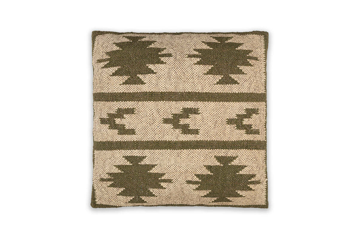 Bhumi Wool & Jute Cushion Cover - Moss Green - Image 5