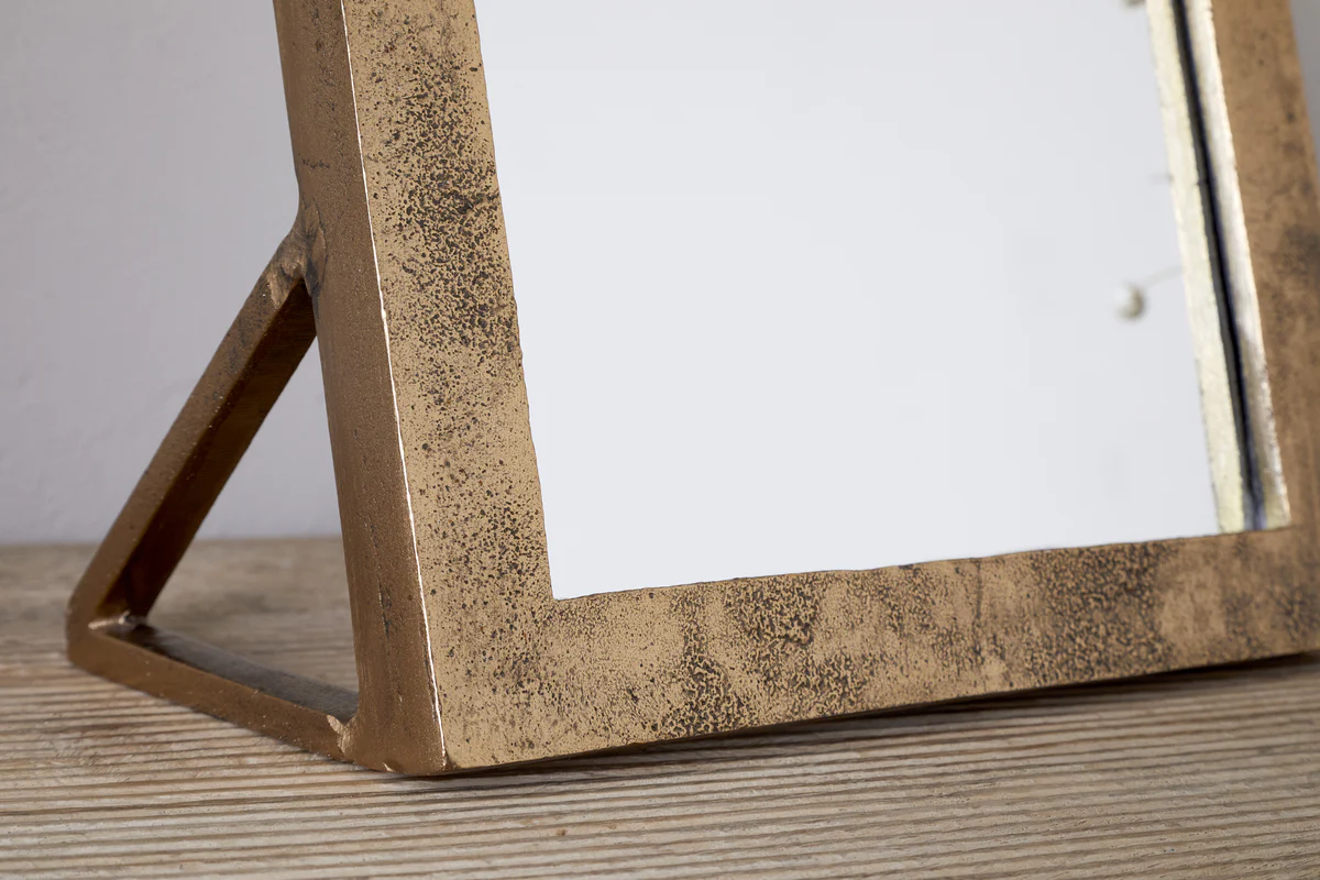 Cayce Cast Aluminum Vanity Mirror - Antique Brass - Image 3