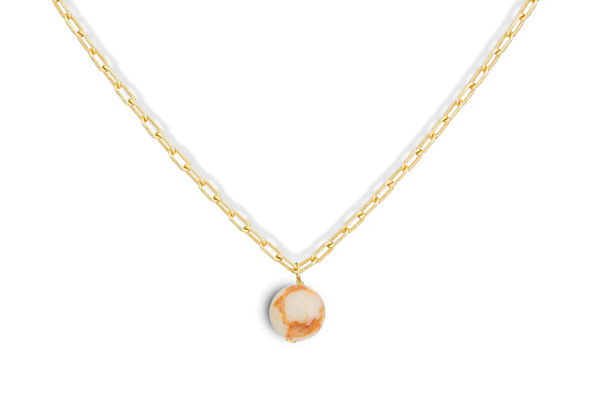 Cerita Rhodochrosite Necklace - Rhodochrosite & Gold - Image 5