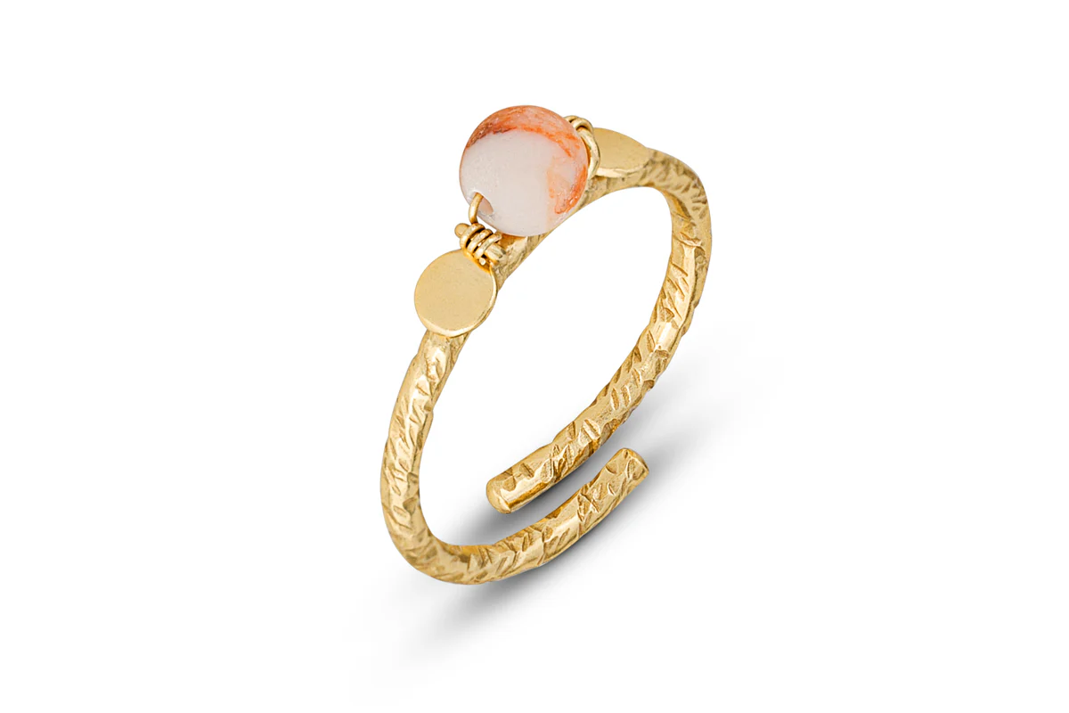 Cerita Rhodochrosite Ring - Rhodochrosite & Gold - Image 3