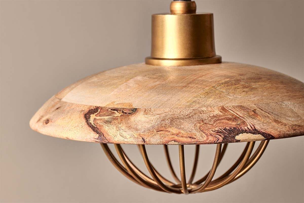 Chakai Wood & Metal Pendant - Large - Image 3