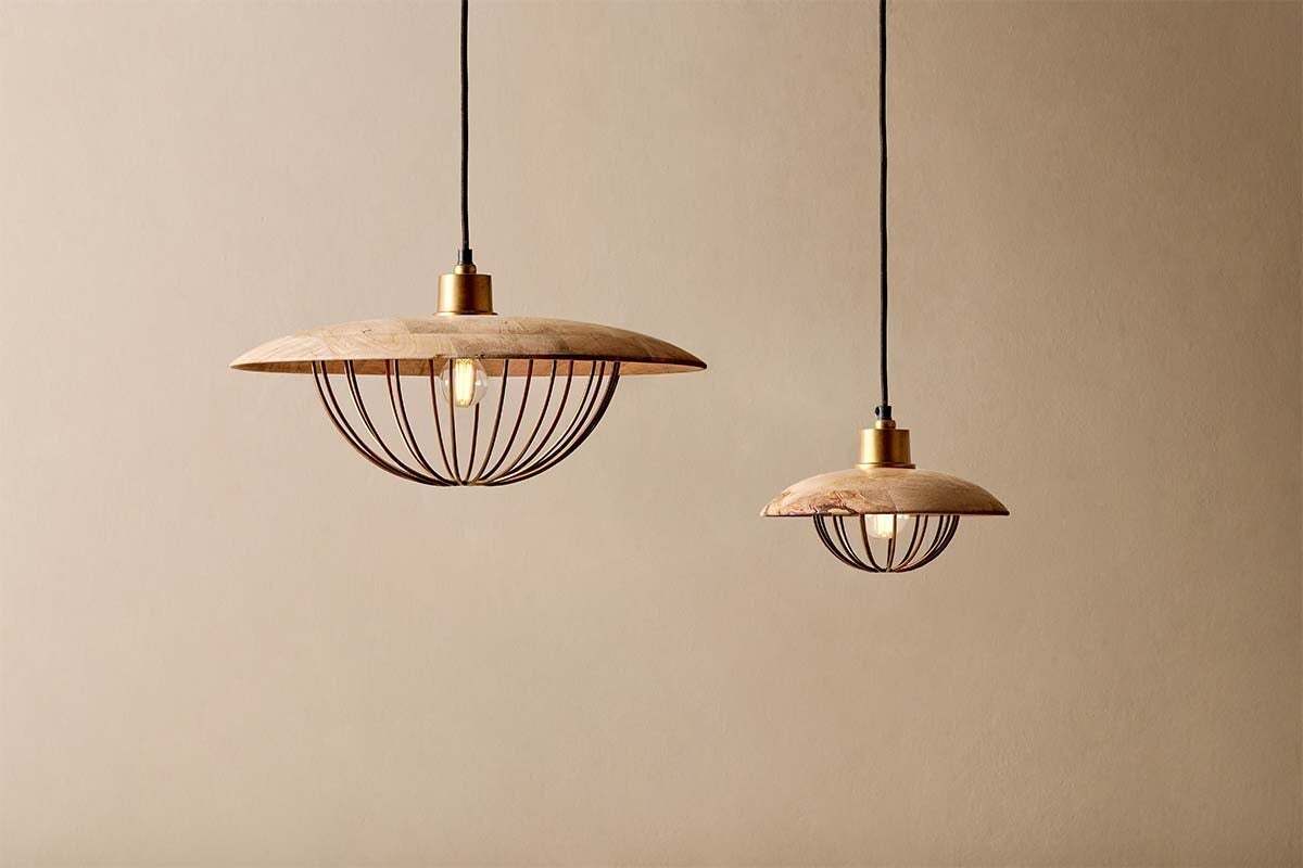 Chakai Wood & Metal Pendant - Large - Image 4