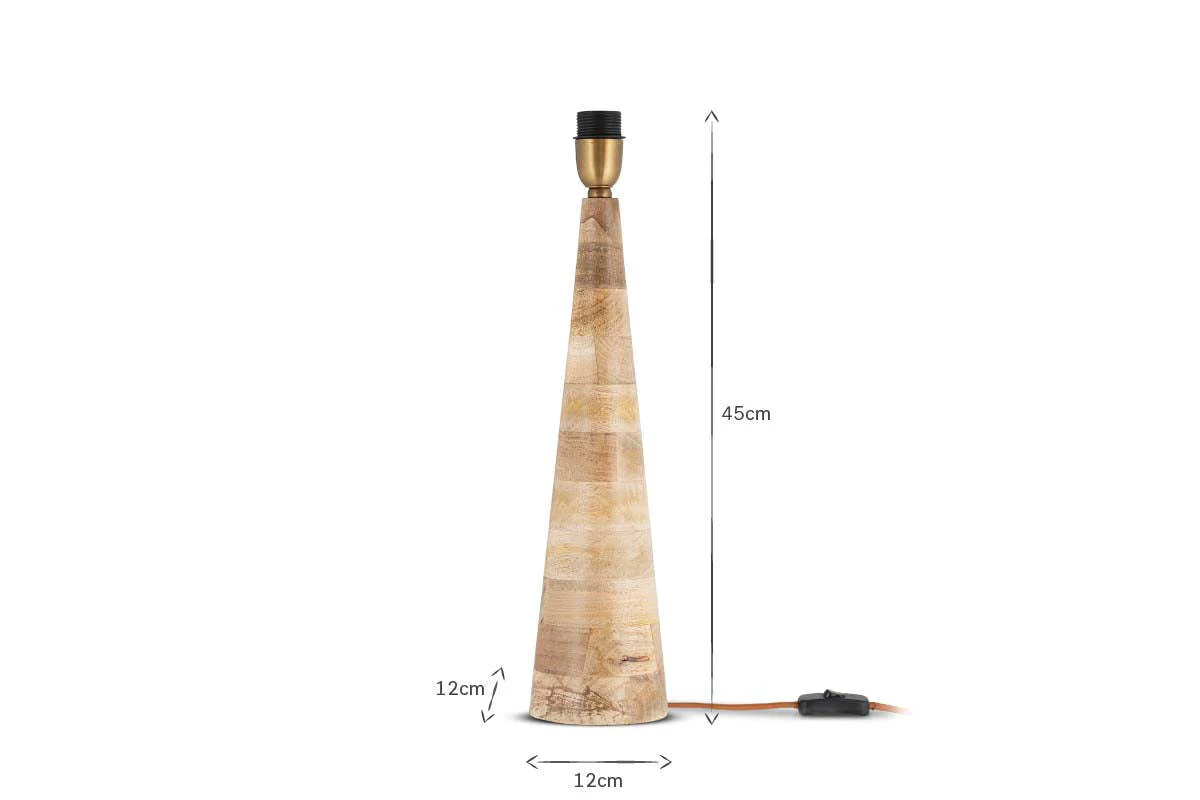 Chameli Mango Wood Table Lamp - Natural - Image 6