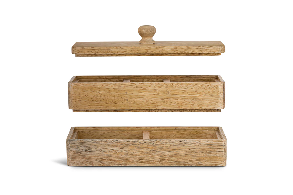Chanya Mango Wood Jewellery Box - Natural - Image 7
