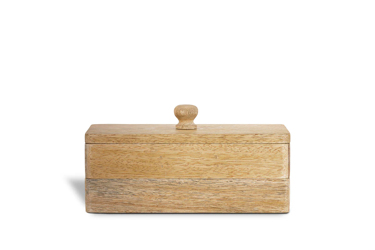 Chanya Mango Wood Jewellery Box - Natural - Image 8