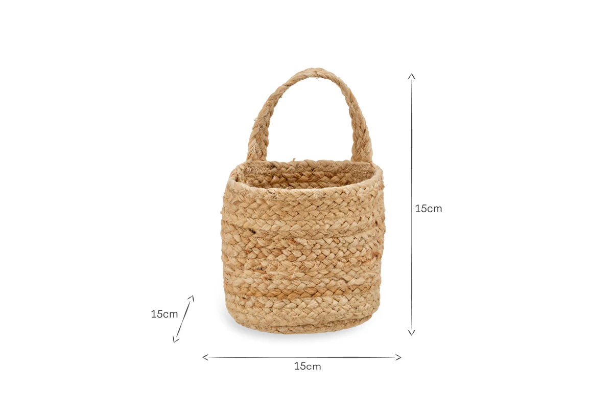 Chapad Hemp Wide Wall Hung Basket - Image 6