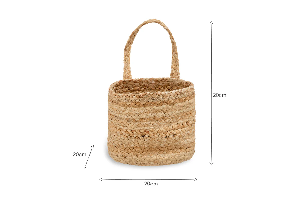 Chapad Hemp Wide Wall Hung Basket - Image 7