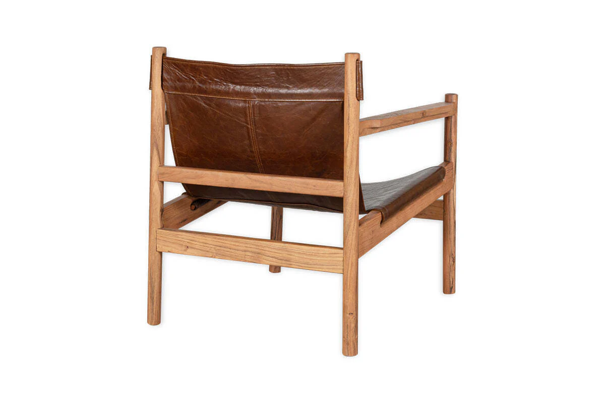 Dalibar Leather Lounger - Tan - Image 8