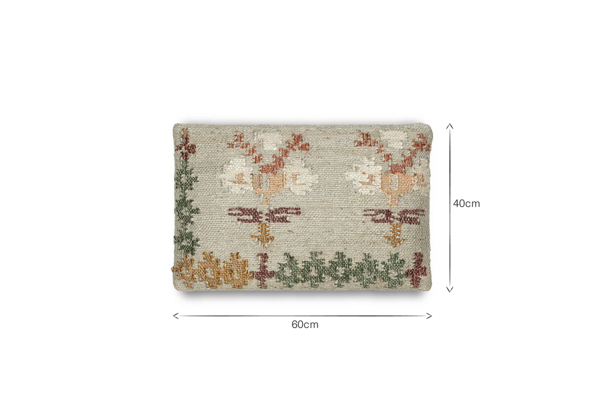 Dantri Jute & Cotton Cushion Cover - Soft Grey - Image 6