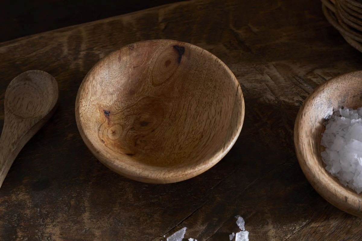 Daruka Salt & Pepper Dipping Bowls with Spoons - Natural - Image 6
