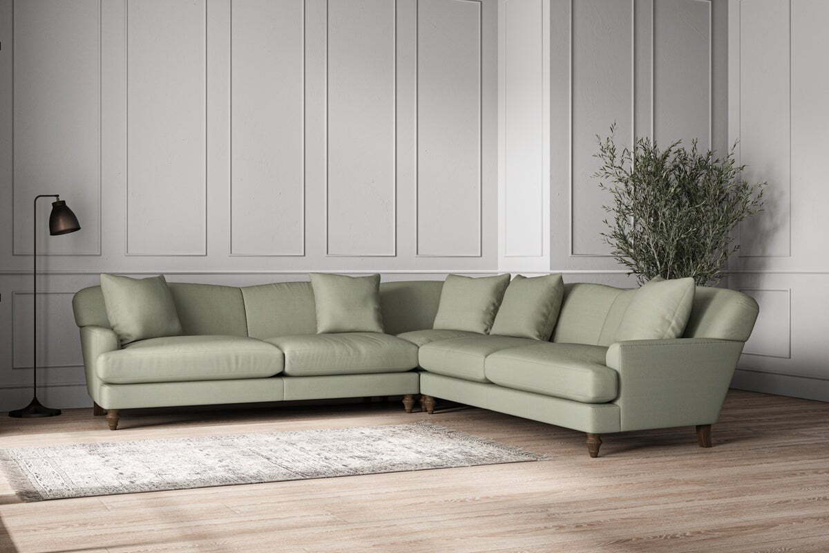Deni Grand Corner Sofa - Recycled Cotton Seaspray - Image 2