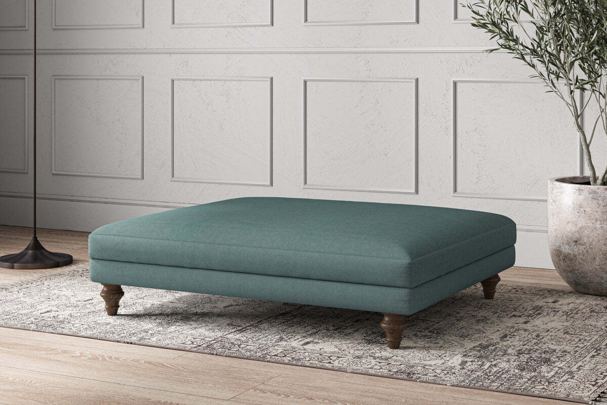 Deni Grand Footstool - Recycled Cotton Airforce - Image 2