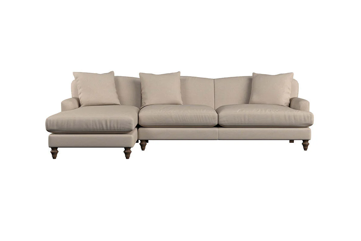 Deni Grand Left Hand Chaise Sofa - Recycled Cotton Airforce - Image 3