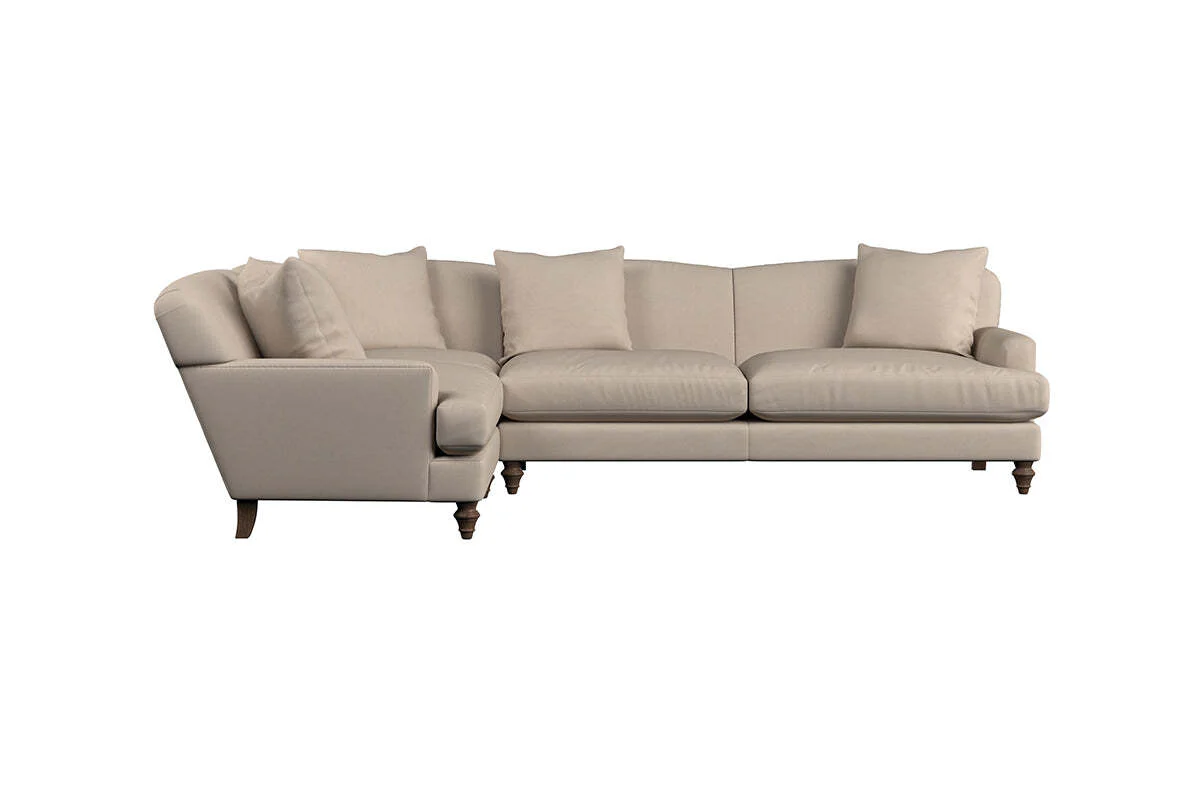 Deni Grand Left Hand Corner Sofa - Recycled Cotton Airforce - Image 3