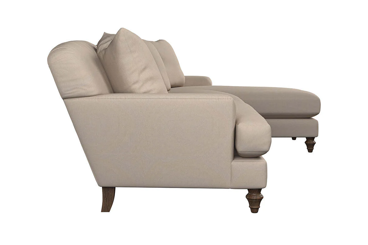 Deni Grand Right Hand Chaise Sofa - Recycled Cotton Navy - Image 4