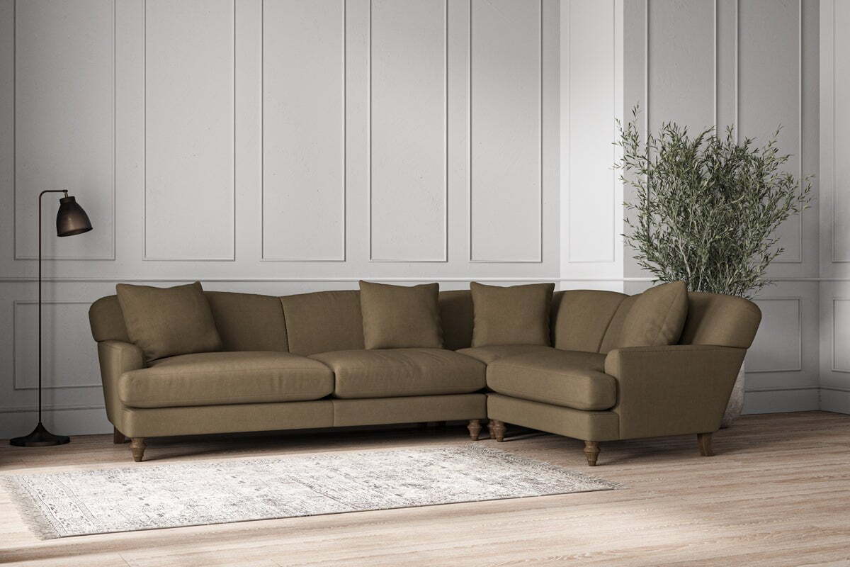 Deni Grand Right Hand Corner Sofa - Brera Linen Chestnut - Image 2