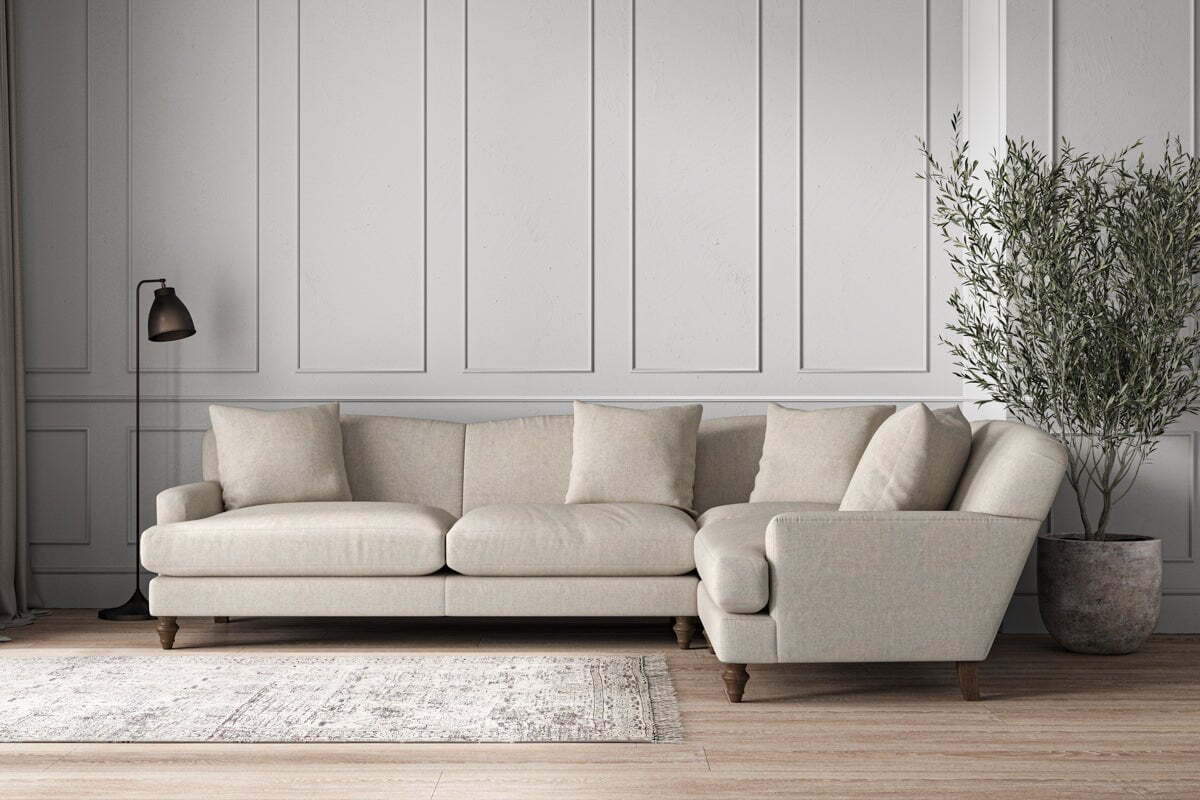 Deni Grand Right Hand Corner Sofa - Brera Linen Natural - Image 2