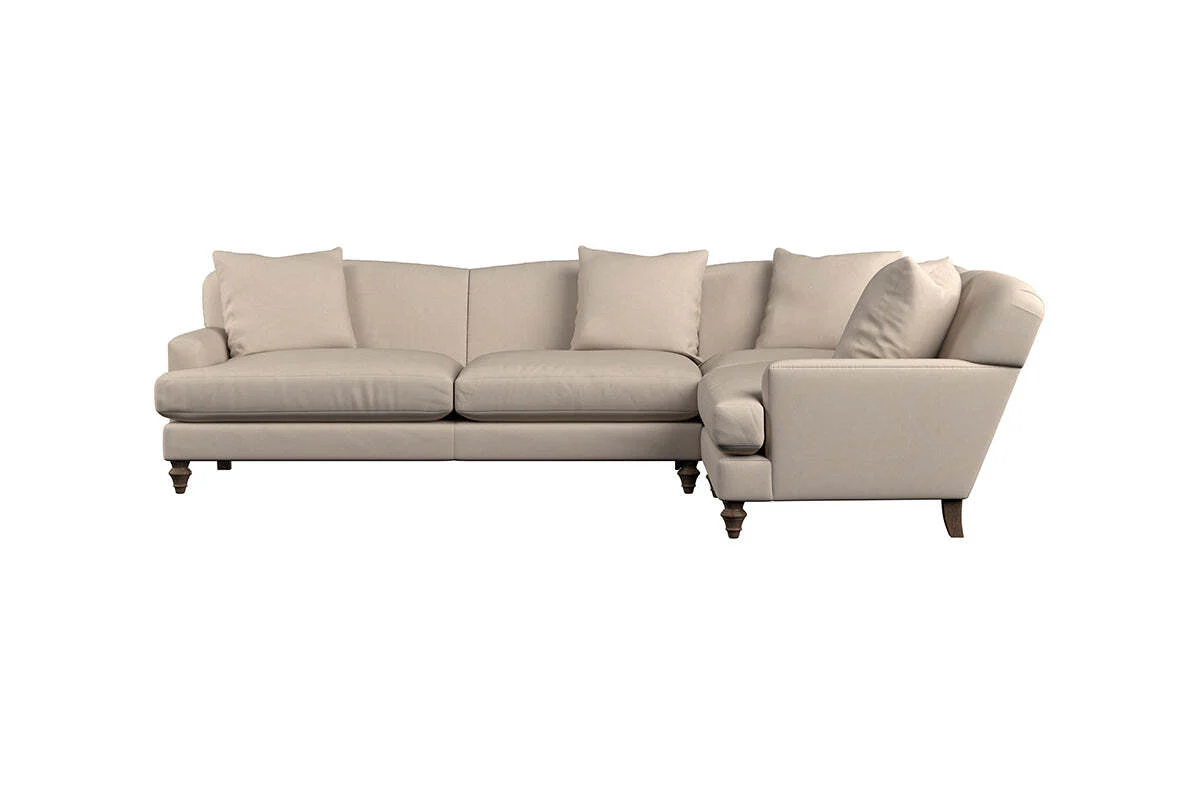 Deni Grand Right Hand Corner Sofa - Recycled Cotton Stone - Image 3