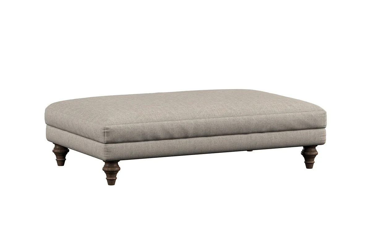 Deni Large Footstool - Brera Linen Indigo - Image 3