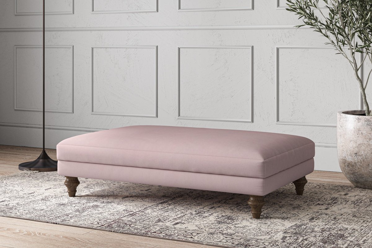 Deni Large Footstool - Recycled Cotton Lavender - Image 2