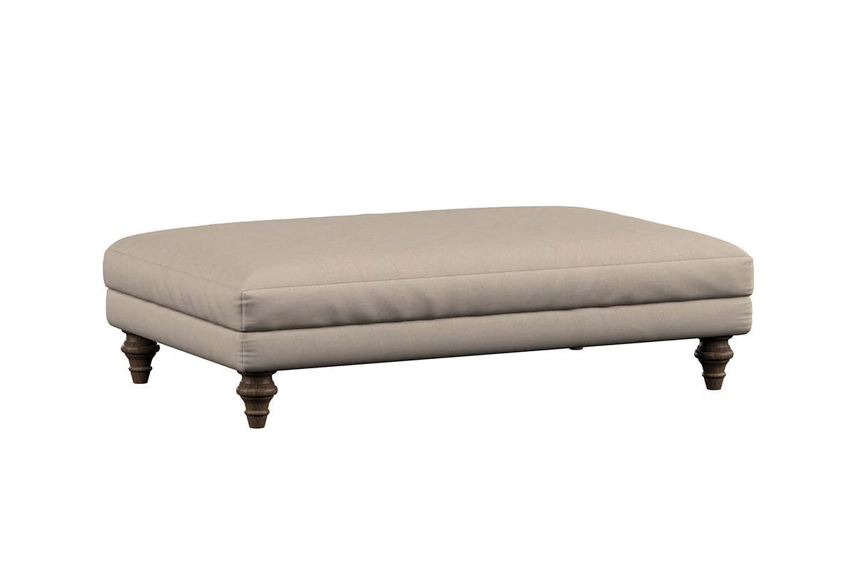 Deni Large Footstool - Recycled Cotton Stone - Image 5
