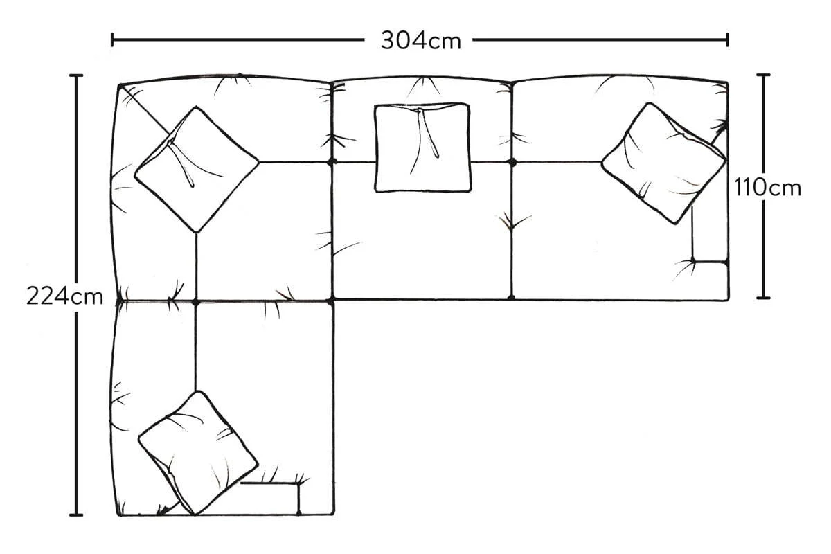 Deni Large Left Hand Corner Sofa - Brera Linen Dusk - Image 6