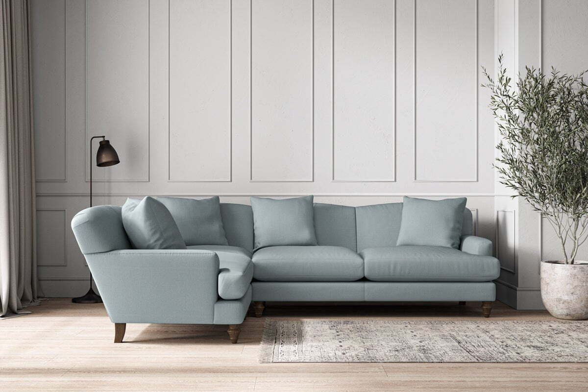 Deni Large Left Hand Corner Sofa - Recycled Cotton Horizon