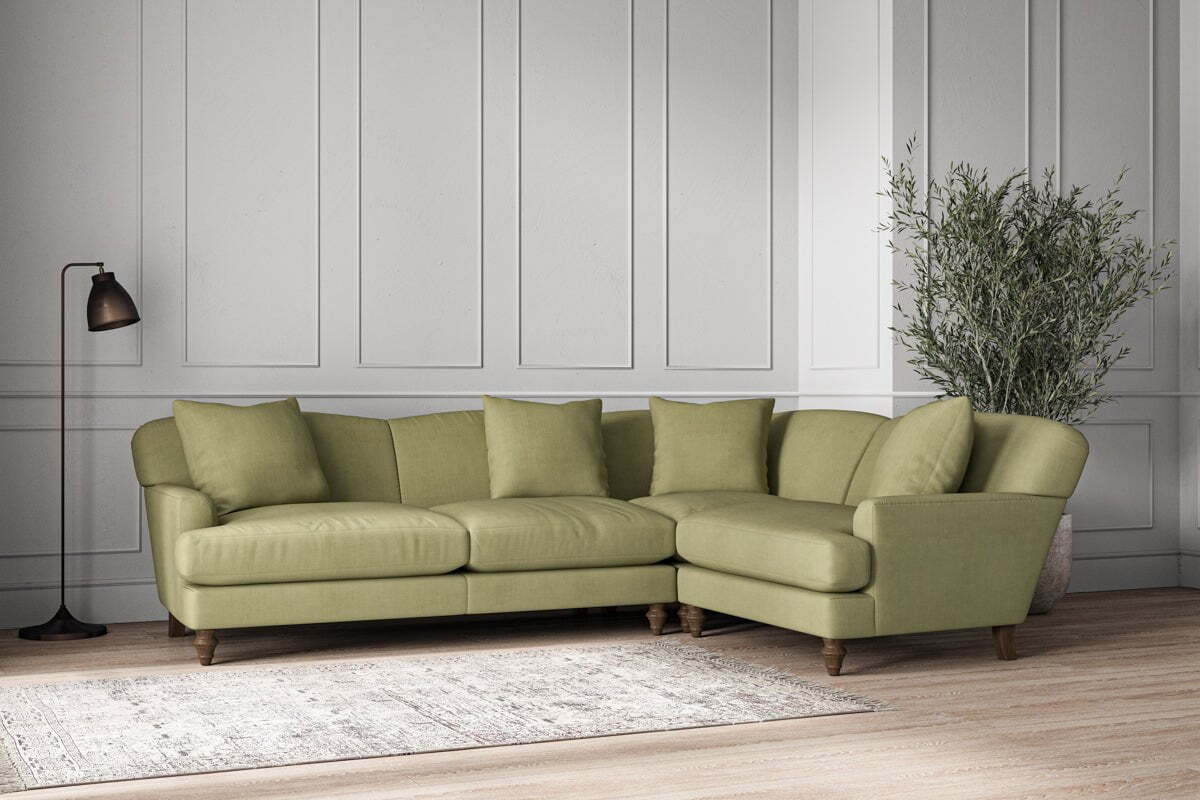 Deni Large Right Hand Corner Sofa - Brera Linen Sage - Image 2