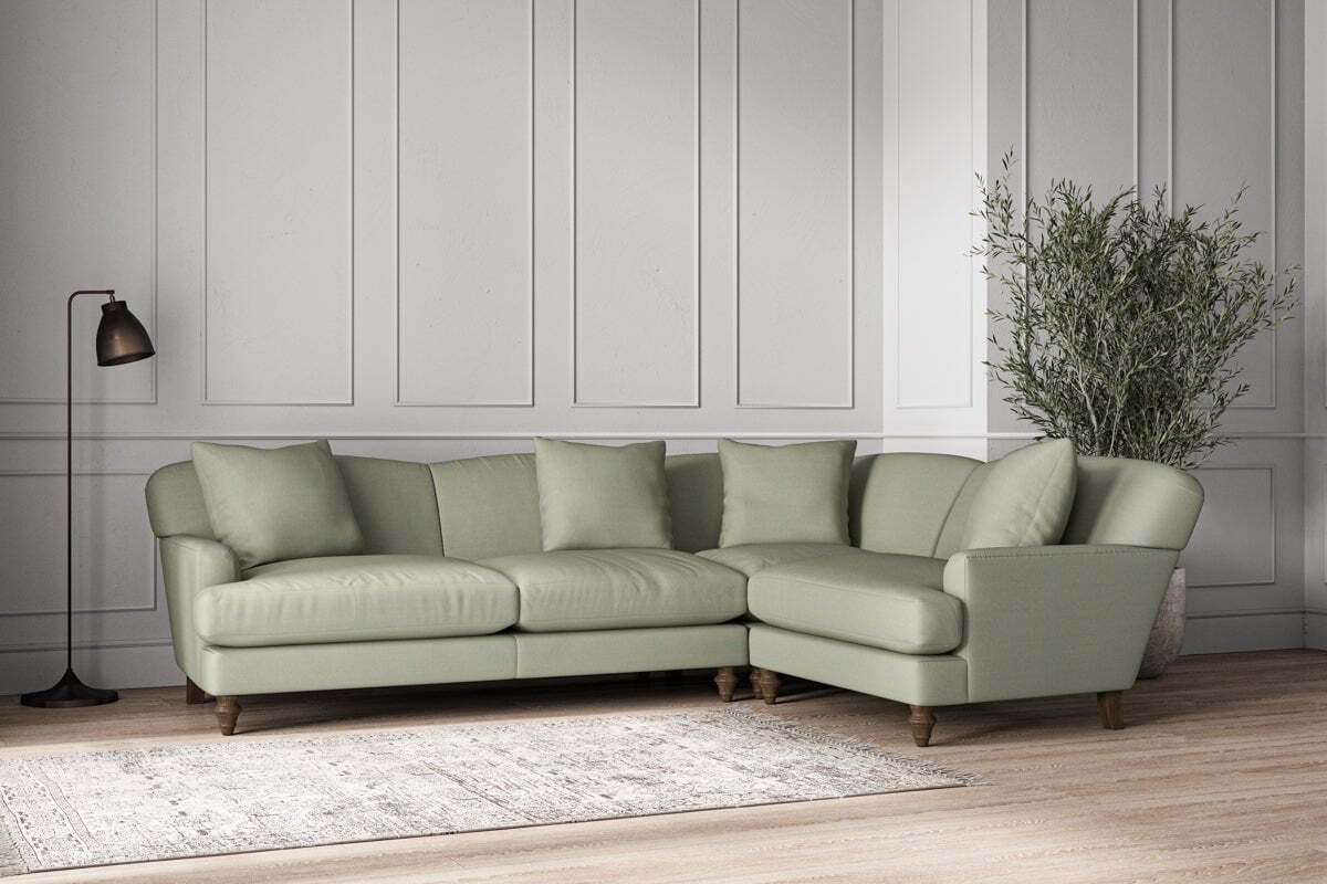 Deni Large Right Hand Corner Sofa - Recycled Cotton Seaspray - Image 2