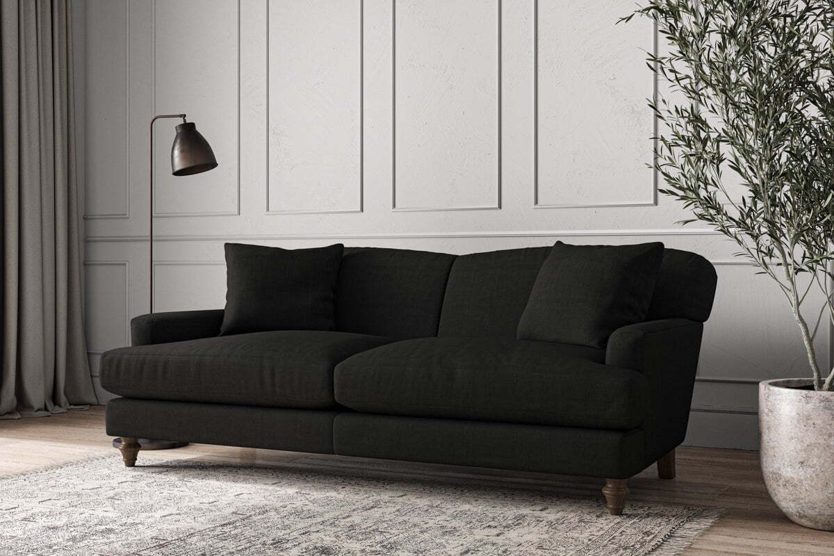 Deni Large Sofa - Brera Linen Charcoal - Image 2